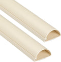D-Line Half Round Cord Hider, Patented Cable Cover, Hide TV Wall Mount Wires, Raceway for Cords, Decorative Wire Covers, Paintable, Adhesive Cable Concealer, 2X 2in W x 1in H x 39in L, Beige