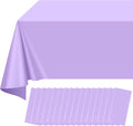 16 Pack Light Purple Plastic Tablecloth for Rectangle Tables, Premium Decorative Lavender Disposable Table Cloths for Parties, Rectangle Party Table Cover for Birthday Wedding Baby Shower, 54x108 Inch