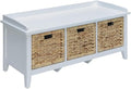 Acme Flavius 3-Drawer Wooden Storage Bench in White