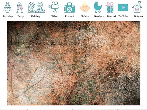 15x8ft Fabric Rough Granite Rock Texture Backdrop Earthy Red Brown Surface Background for Product Photography Party Decorations Banner Photo Booth Props Tapestry - size: 15X8ft