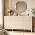RoyalCraft Fluted Dresser for Bedroom with 9 Drawers, 59" Wide Long Dresser