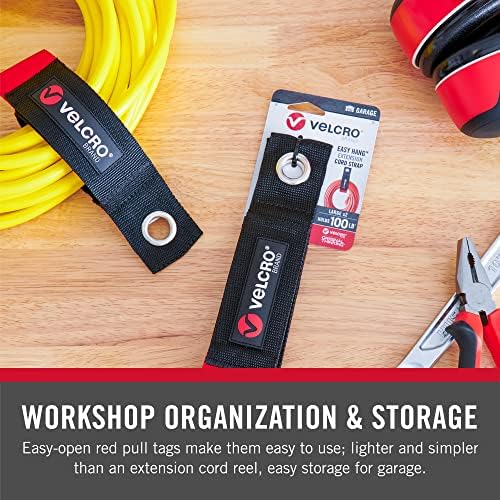 What’s in the box: VELCRO Brand Easy Hang Extension Cord Holder Organizer Variety Pack, 3-pack (10", 14" and 18")