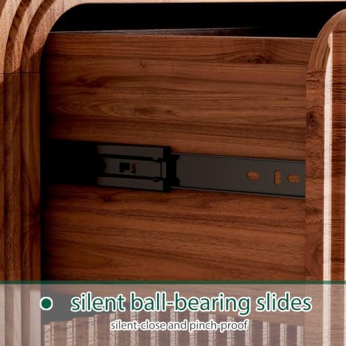 Ieejdn 55.12" Modern Chest of Drawer, 8 Deep Drawers,Clothes Organizer,Large Storage Cabinet for Living Room, Bedroom,Dresser TV Stand, Wood Drawer Organizer for Living Room, Hallway, Walnut