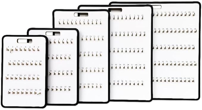 MICRO TEC Masonite Key Holder Wall Mount with 38 Spring Lock Hooks, 16" x 23-1/2" Heavy Duty Wall Mounted Key Organizer Board for Dealership, Office, Garage & Fleet Key Management - Pack of 1