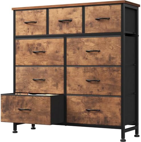 DUMOS Dresser for Bedroom, Storage Organizer with 9 Drawers