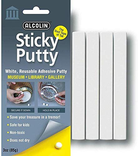 Reusable Museum & Gallery Quality Adhesive Putty,- 2 Pack - 6oz. Won't Dry Out- Always Removable Repositionable - size: ef of 2 pk