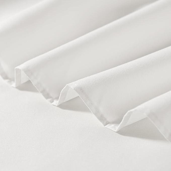 Ivory Bed Skirt King Size Ruffled Bed Skirt with Split Corners, King Bed Skirt 12 Inch Drop, King Size Bed Skirt Ivory for Ruffled Bed Skirt with Split Corners, Bed Skirt King Size
