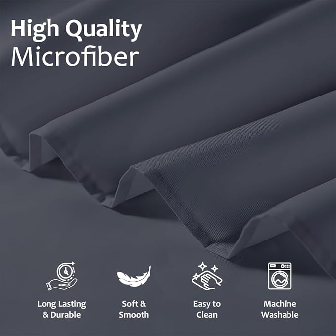 Shreem Linen Ruffled Bed Skirt with Split Corners, Gathered Style, 100% Microfiber, 12-Inch Drop, Dust Ruffle Bedskirt with Platform, Twin, Dark Grey
