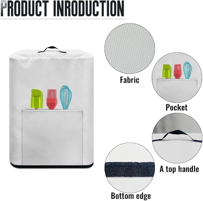 Air Fryer Cover Kitchen Appliance Cover Stain Resistant Washable Protective Cover Electric Appliance Cover with Front Pocket and Top Handle, Green Floral