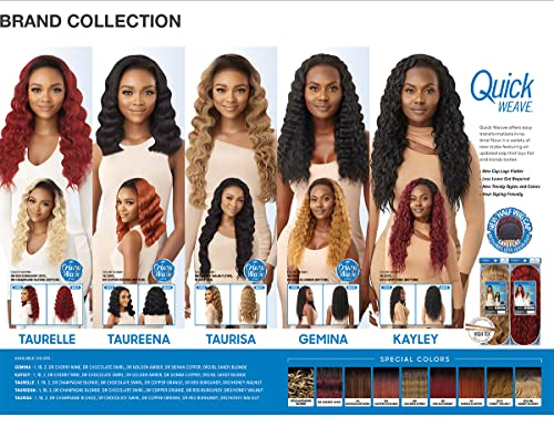 Outre Quick Weave Half Wig Cap Lays Flat Wig KAYLEY (DR2/BLSDBL) - color: DR2/BLSDBL