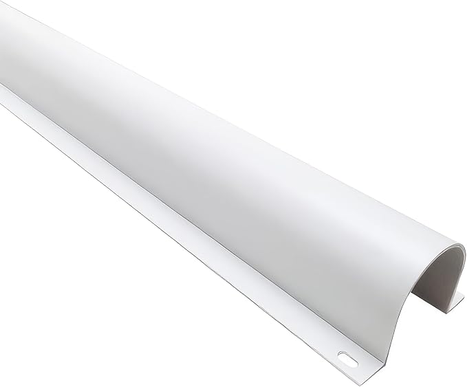 Electriduct 4" Plastic Flanged Wire Guard Cable Raceway - 45 Inch Stick - White