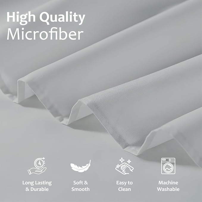 Shreem Linen Ruffled Bed Skirt with Split Corners, Gathered Style, 100% Microfiber, 24-Inch Drop, Dust Ruffle Bedskirt with Platform, King, Light Grey