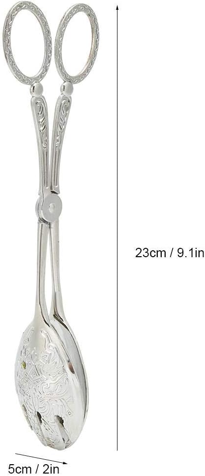 Serving Tongs 9.1in Zinc Alloy Non-Slip Silver Finish