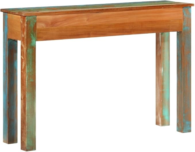 Console Table 43.3"x11.8"x29.5" Solid Wood Reclaimed End Table NightstandsSofa