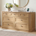 7 Drawers Dresser for Bedroom, 54" Wide Chest of Drawers w/Charging Station