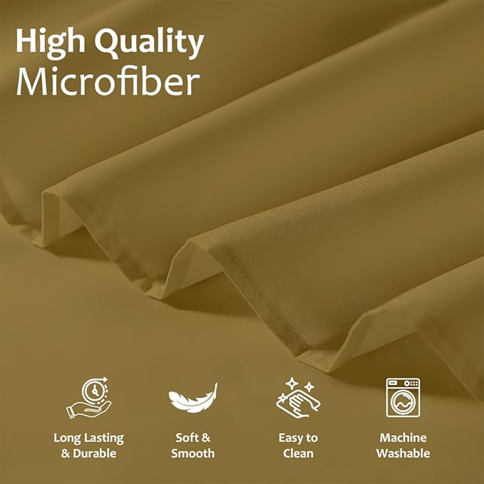 Shreem Linen Ruffled Bed Skirt with Split Corners, Gathered Style, 100% Microfiber, 16-Inch Drop, Dust Ruffle Bedskirt with Platform, Twin-XL, Taupe