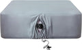 Full Fitted Sheet for Air Mattress,with 24 Inch Extra Deep Pockets,Ultra Soft Durable Breathable Bed Sheets Cover for Inflatable Air Bed,with Pump Opening,Inflate at Any Time-Gray