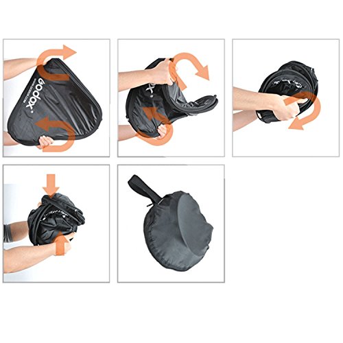 Godox S Type Bracket Bowens Holder S Mount Holder with Foldable 50x50cm /19.5x19.5 inches Softbox and Honeycomb Grid & Bag Kit for Flash Camera Studio Photography