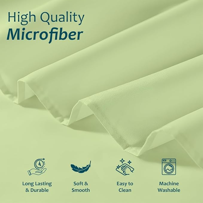 Shreem Linen Ruffled Bed Skirt with Split Corners, Gathered Style, 100% Microfiber, 10-Inch Drop, Dust Ruffle Bedskirt with Platform, Twin, Sage