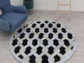 Geometric Lattice Area Rug – Modern Designer Pattern Carpet for Living Room, Bedroom & Office – Anti-Slip Soft Decorative Rug – Contemporary Floor Mat for Stylish Home Décor (Round-7x7)