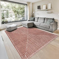 GLN Rugs Contemporary Collection - Machine Washable Area Rug, Contemporary Washable, Non Slip, Low Pile Chenille Rug, Living Room, Bedroom, Kitchen Rug (9' x 12' Beige Orange)