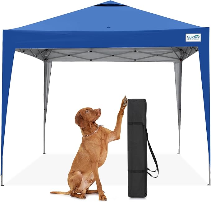 Quictent 10x10 Pop Up Canopy Tent Without Sidewall, Instant Setup Gazebo for 1 Person, Portable & Compact, Waterproof & UV Protection, Ideal for Camping, Beach, Parties, and Outdoor Events