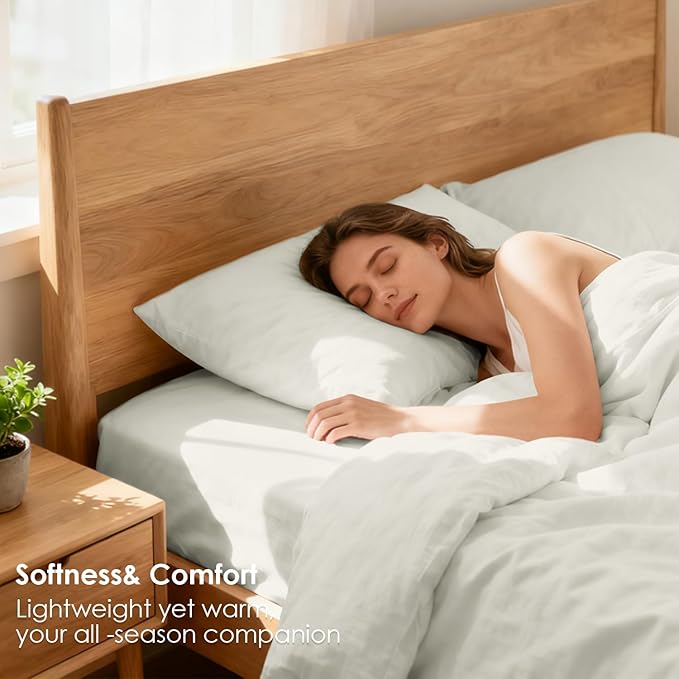 Twin XL Sheets Set - 3 Piece Silky Ultra Soft Breathable Bed Sheet Set, 16" Deep Pocket for Mattress,Hotel Luxury Clearance Twin Size Sheet Sets & Wrinkle Free,Easy Care Cooling Bedding Sheets, Ivory