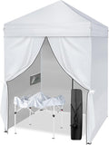 VINGLI 5x5 Pop Up Canopy Tent with Sidewalls, Outdoor Gazebo Canopy Tent, Patio Event Tents Outdoor Event Shelter for Parties (White)
