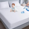 Moonsea Waterproof Mattress Protector Full Size,Mattress Cover Protector, Smooth Top Mattress Protector for Kids, Breathable Skin Friendly and Noiseless Fitted Sheet,Full Size,Polyester