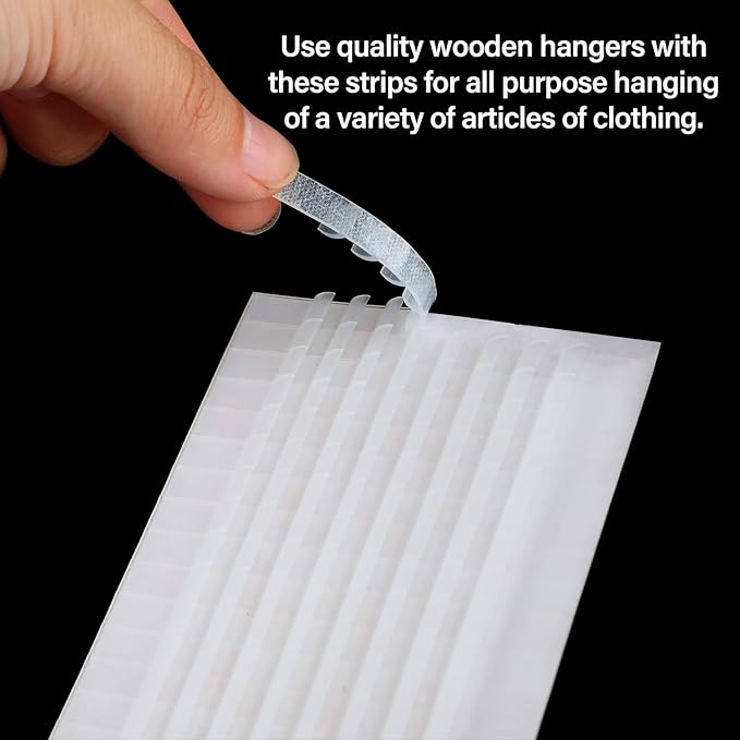 Yalikop 200 Pcs Non Slip Rubber Clothes Hanger Grips Adhesive Clothing Hanger Grip 2.8 x 0.2 Inch Clothes Hanging Accessories with Fins Strips Grippers for Home Stores Use (Clear)