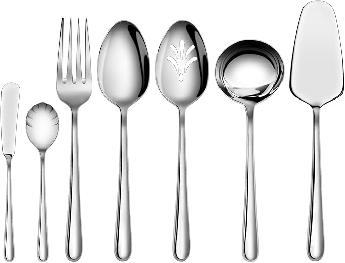 Artaste Rain II Forged 18/10 Stainless Steel 7-Piece Hostess Flatware Set