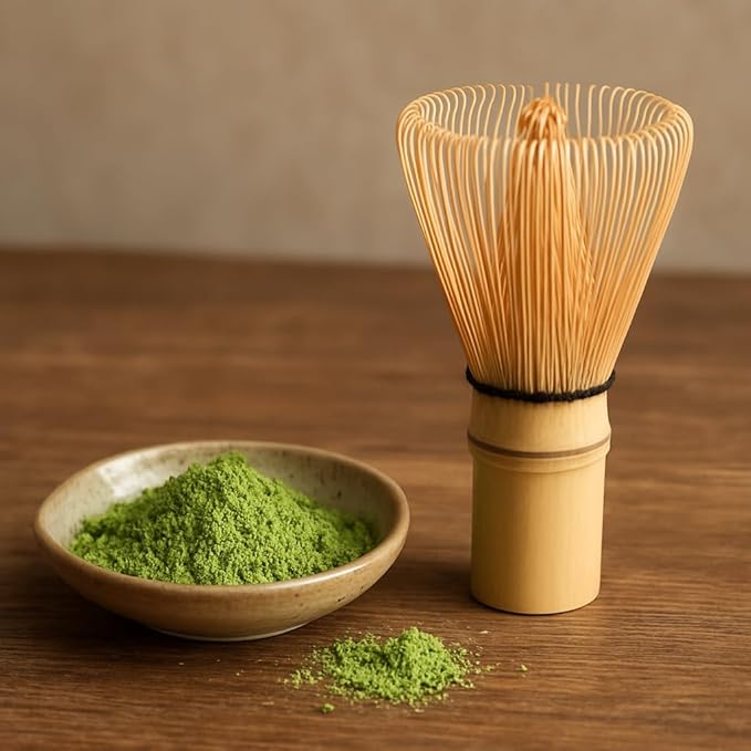 ECOLEMON 2-Pack Handcrafted Matcha Whisk, Bamboo Whisk for Matcha Tea, Natural Bamboo Chasen, 100-Prong Chasen, Macha Whisks Brush Match Accessories Wisk Mixer Whisker for Making Ceremonial Macha Tea