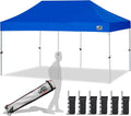 Eurmax USA 10x20ft Pop Up Canopy, Commercial Instant Tent for Outdoor Events, Patented No-Tip Rolling Storage Bag with 6 Sandbags,UV & Water Resistant,Heavy Duty Portable Shelter Gazebo,Blue