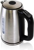 Kenmore 1.7L Cordless Electric Kettle w/ 6 Temperature Pre-Sets, Stainless Steel Teakettle w/LED light, Auto Shut-Off, Keep Warm, Boil-Dry Protection, Silver