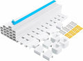 Cable Management ，315in PVC Cord Hider TV Cable Hider Wall，Paintable Cord Concealer for Hide Cords Wall Mounted，Wire Covers for Cords on Wall， L15.75*W0.95* H0.55in,White