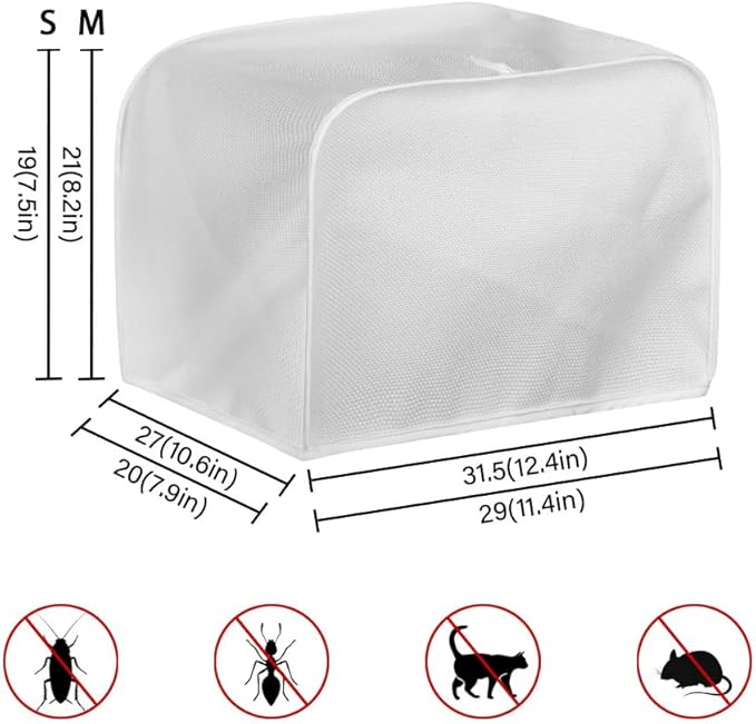 Flower 2 Slice Bread Maker Cover for Kitchen, Dustproof Toaster Cover Suitable for Standard Size Bread Machine, Small Kitchen Appliance