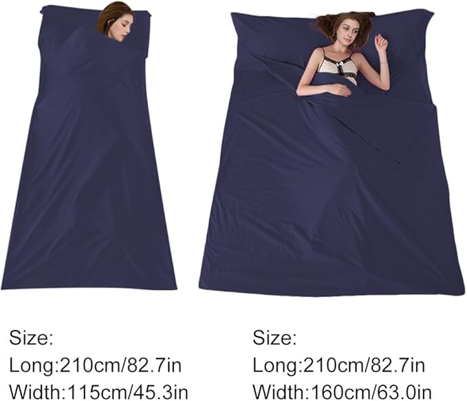 Sleeping Bag Liner Travel Sheets for Hotel Camping Sheets Travel Bed Sheets for Hotel Lightweight Single &Double Compact Sleeping Bag Sack Breathable Travel Sleeping Bag for Hotels Adult Compact Sacks