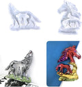3D Horse Wolf Desktop Decoration Epoxy Resin Silicone Mold 9317+9578