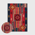 Vintage Boho Area Rugs Multicolor Ethnic Style Geometric Splicing Carpets Bedroom Living Room Kitchen Floor Mats Indoor Outdoor Non-Shedding Runner Rug Home Décor Carpet 3' X 7'