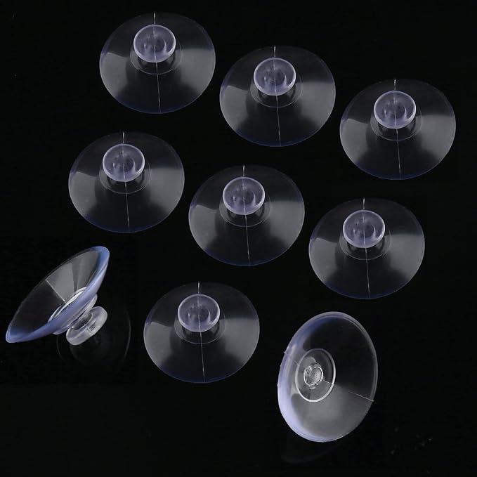 10 Pack Glass Table Suction Cups - 20mm Rubber Suckers