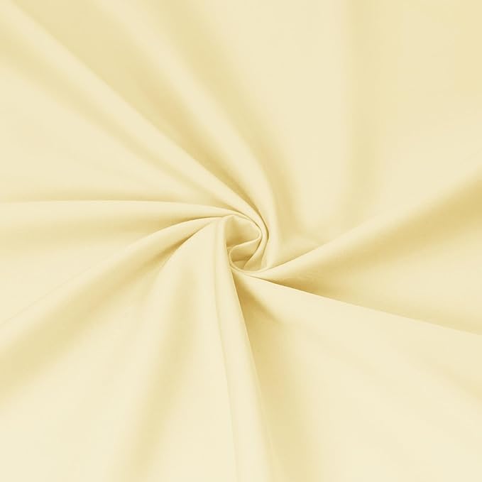 Sunflower California King Fitted Sheet, 1-Piece Deep Pocket Fitted Bottom Sheet 16", 100% Cotton Sateen Soft Breathable, Butter Cream