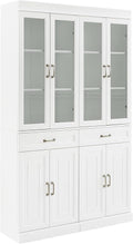 Crosley Furniture Stanton 2-Piece Glass Door Kitchen Storage Pantry Cabinet