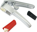 2-in-1 Garlic Press and Slicer, Handle Kitchen Tool for Home Cooking