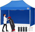 ABCCANOPY Easy Pop Up Canopy Tent with Sidewalls 8X12 Commercial -Series, Royal Blue