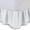 Bed Skirt - Ruffled Bed Skirt (California King, White) 12 Inch Drop Dust Ruffle with Platform, 100% Cotton 800 Thread Count Fabric - Dust Ruffle Bedskirt for Easy Fitting and Easy Care
