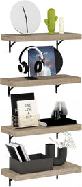 Furinno Tanna Floating Shelves for Wall Set of 4, 22-Inch Wall Shelf, Triple