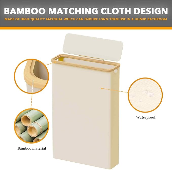 SpaceAid Extra Large Toilet Paper Storage with Lid, Hold up to 24 Regular Rolls or 18 Mega Rolls, Slim Toilet Paper Basket Holder Bin Container, Bathroom Accessories Organizer, Beige