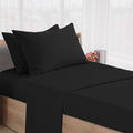 SPRINGSPIRIT Cot Sheets 30" x 75" x 9", 4 Piece Cot Sheet Set, Cot Size Fitted Sheets with Narrow Twin/Camp Bunk/Rvs Bunk/Guest Beds/Trifold Mattress, Black