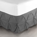 Nestl Grey Bed Skirt Cal King Size, Pinch Pleat Cal King Bed Skirt, 14" Inch Drop Cal King Bedskirt, Hotel Quality Grey Bed Skirts, Microfiber Bedskirt for Cal King Bed, Grey Cal King Bed Skirt