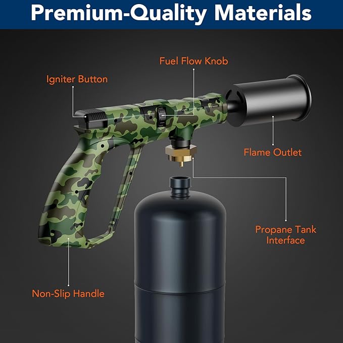 Sondiko Propane Torch Head, Powerful Torch Gun for BBQ, Charcoal Starter